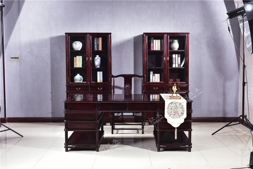 明式辦公書柜組合四件套